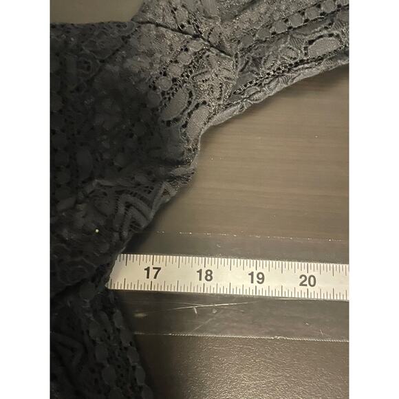 Piazza Del Tempio Womens Tunic Small Black Floral Lace Tiered Witch Whimsigoth - Picture 5 of 7